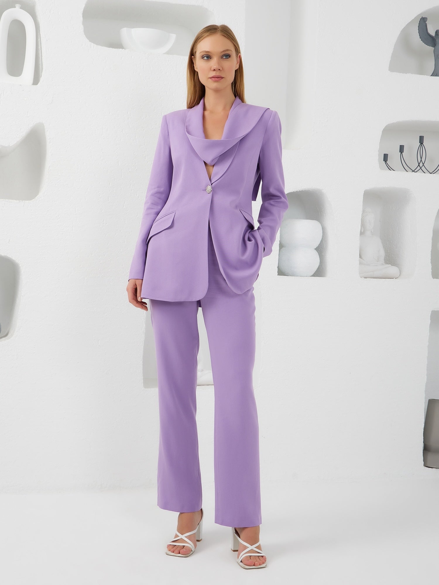 Shawl Suit - Lilac