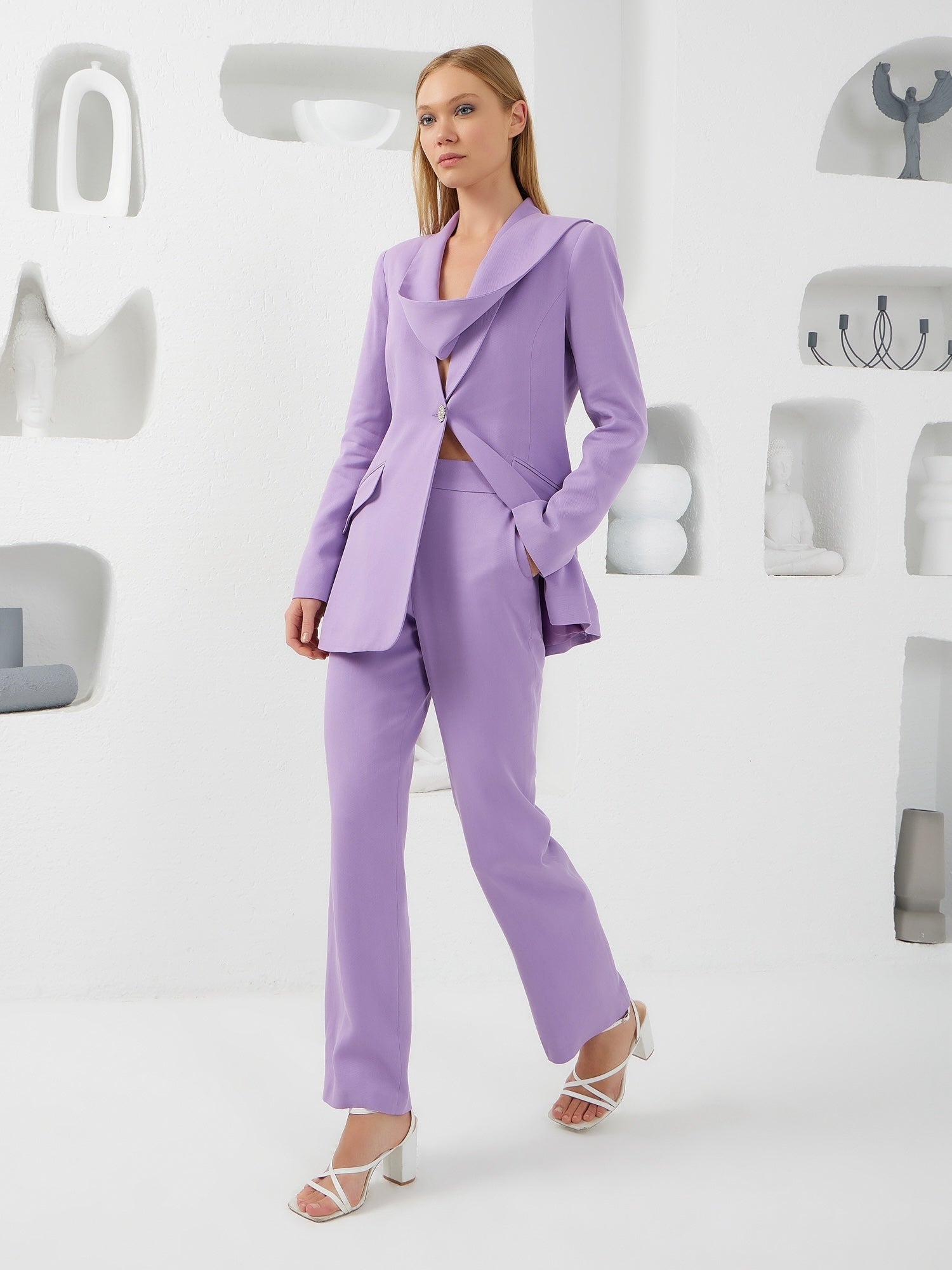 Shawl Suit - Lilac