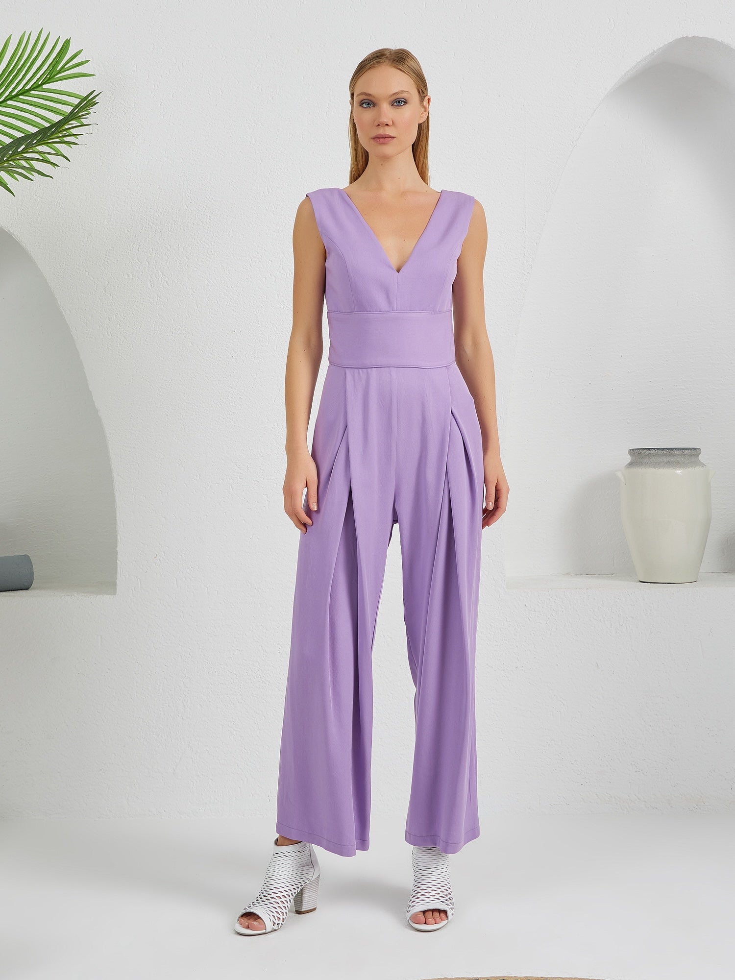 The Arrow Jumpsuit - Lilac