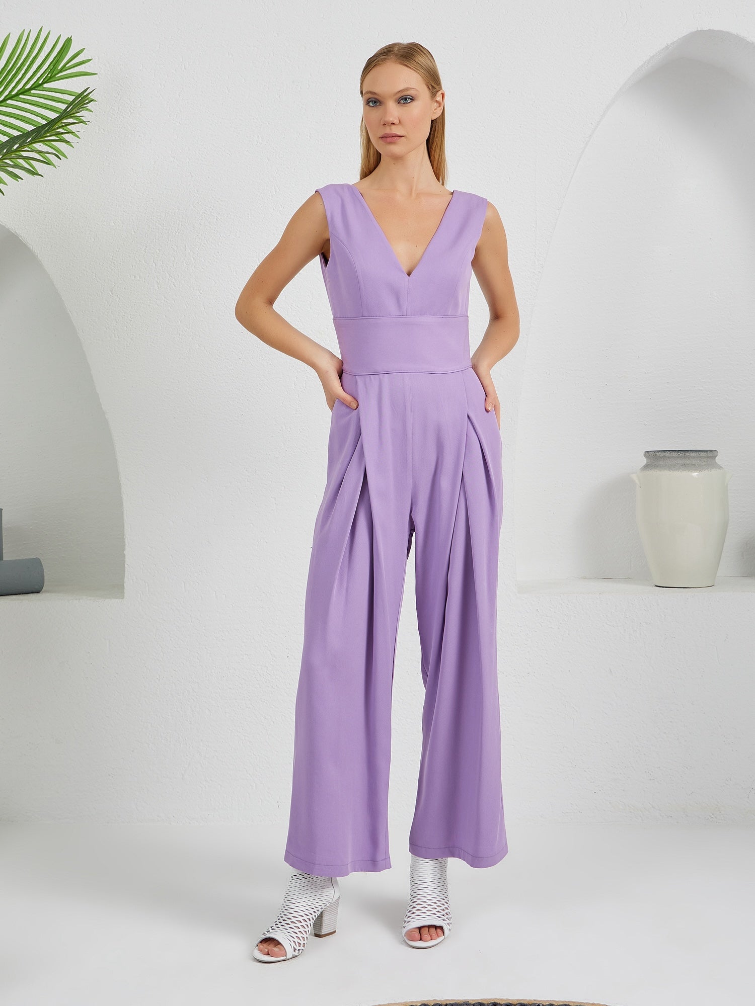 The Arrow Jumpsuit - Lilac