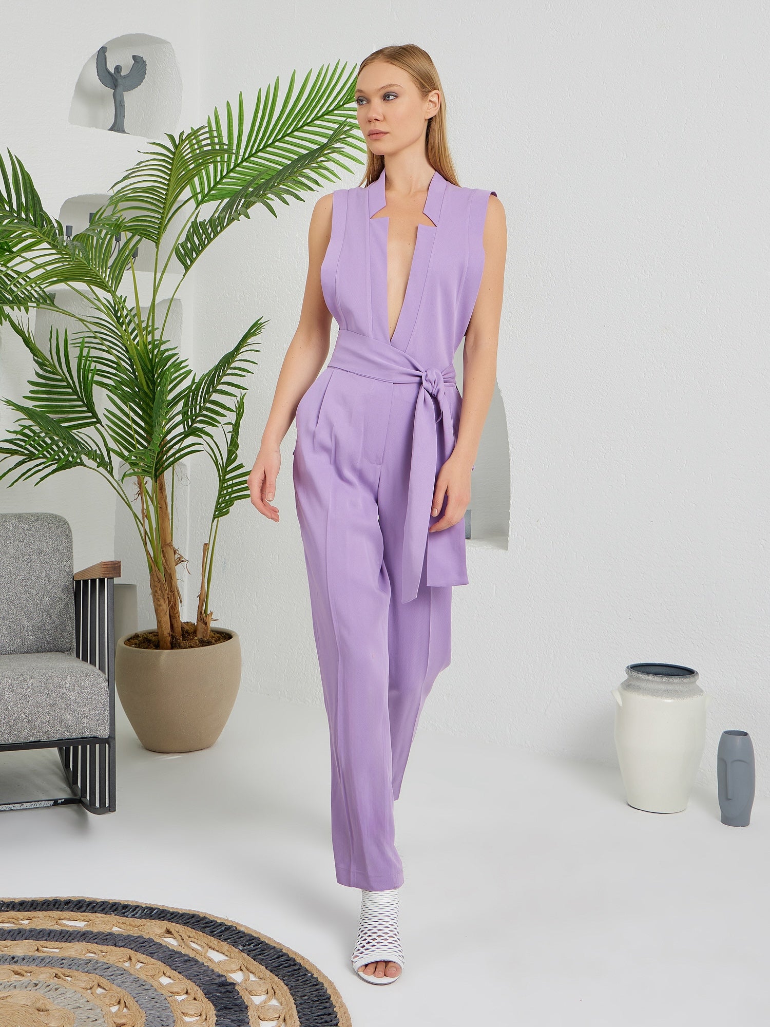 The Star Overall Jumpsuit - Lilac