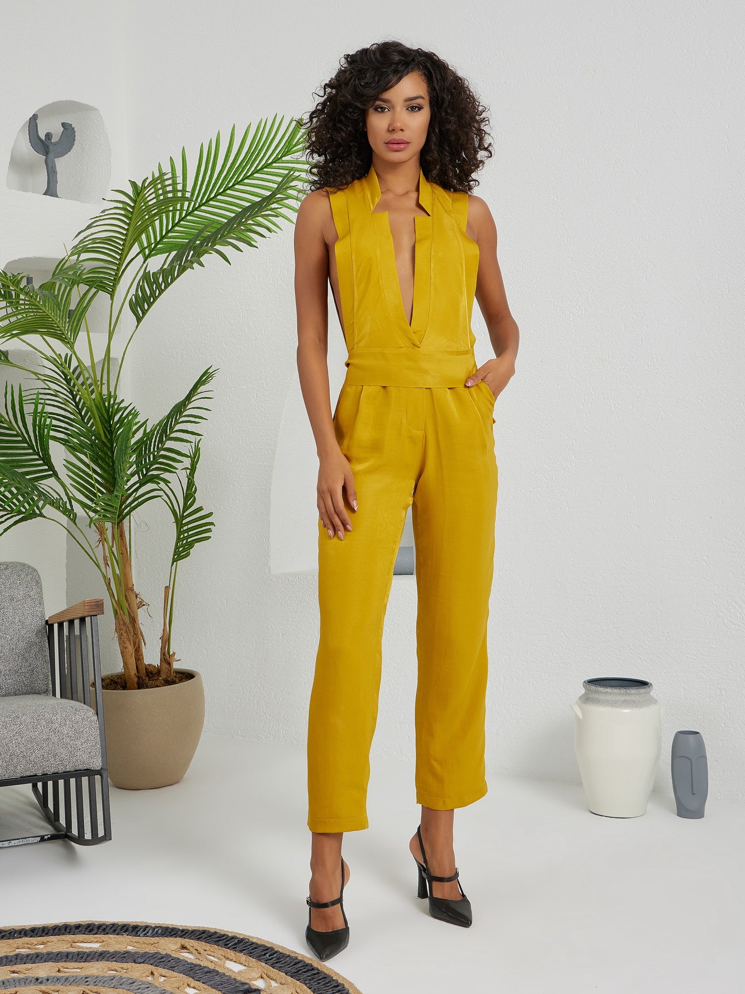 The Star Overall Jumpsuit - Mustard Gold