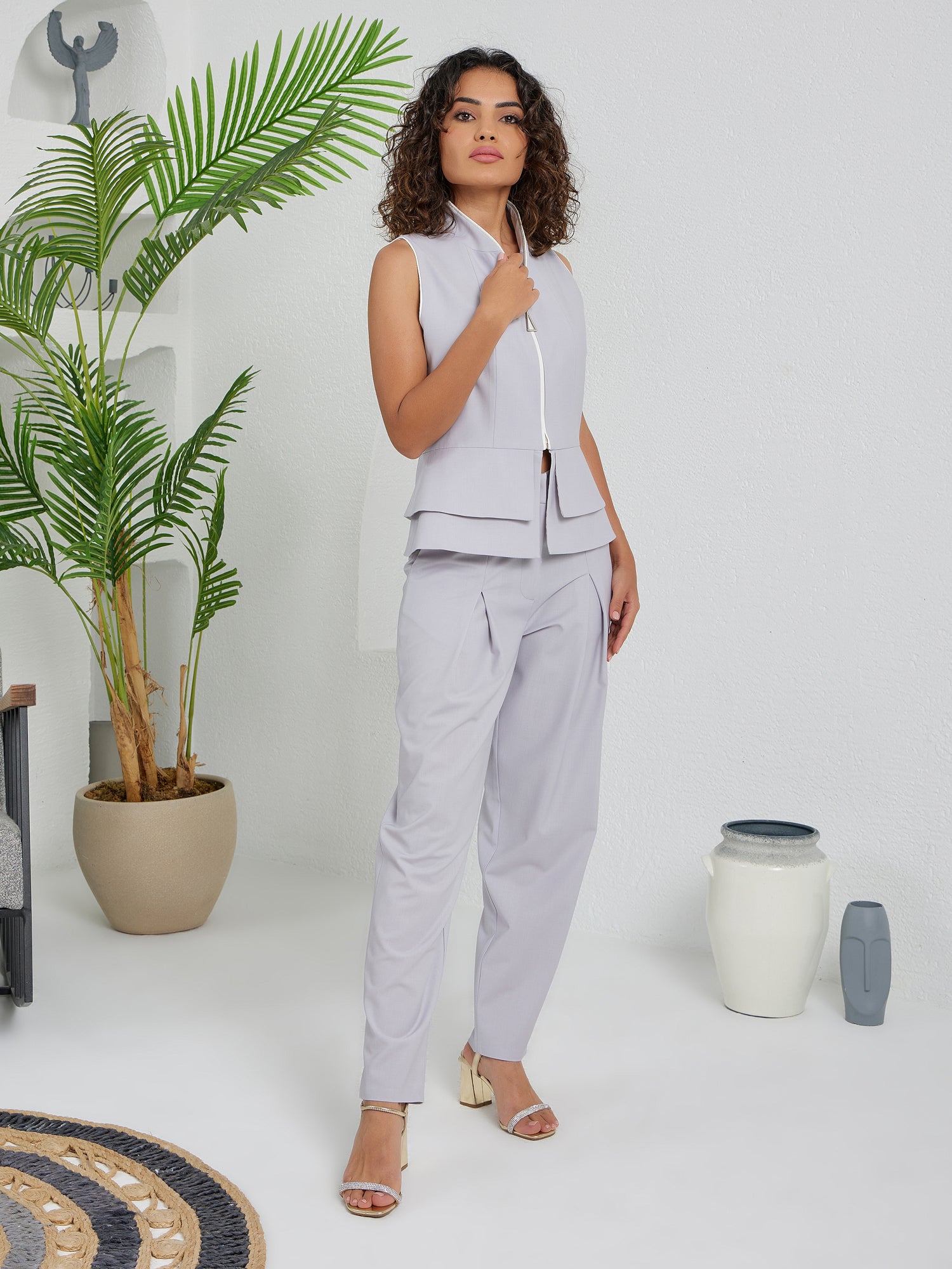 Construct - Vest Suit Light Gray