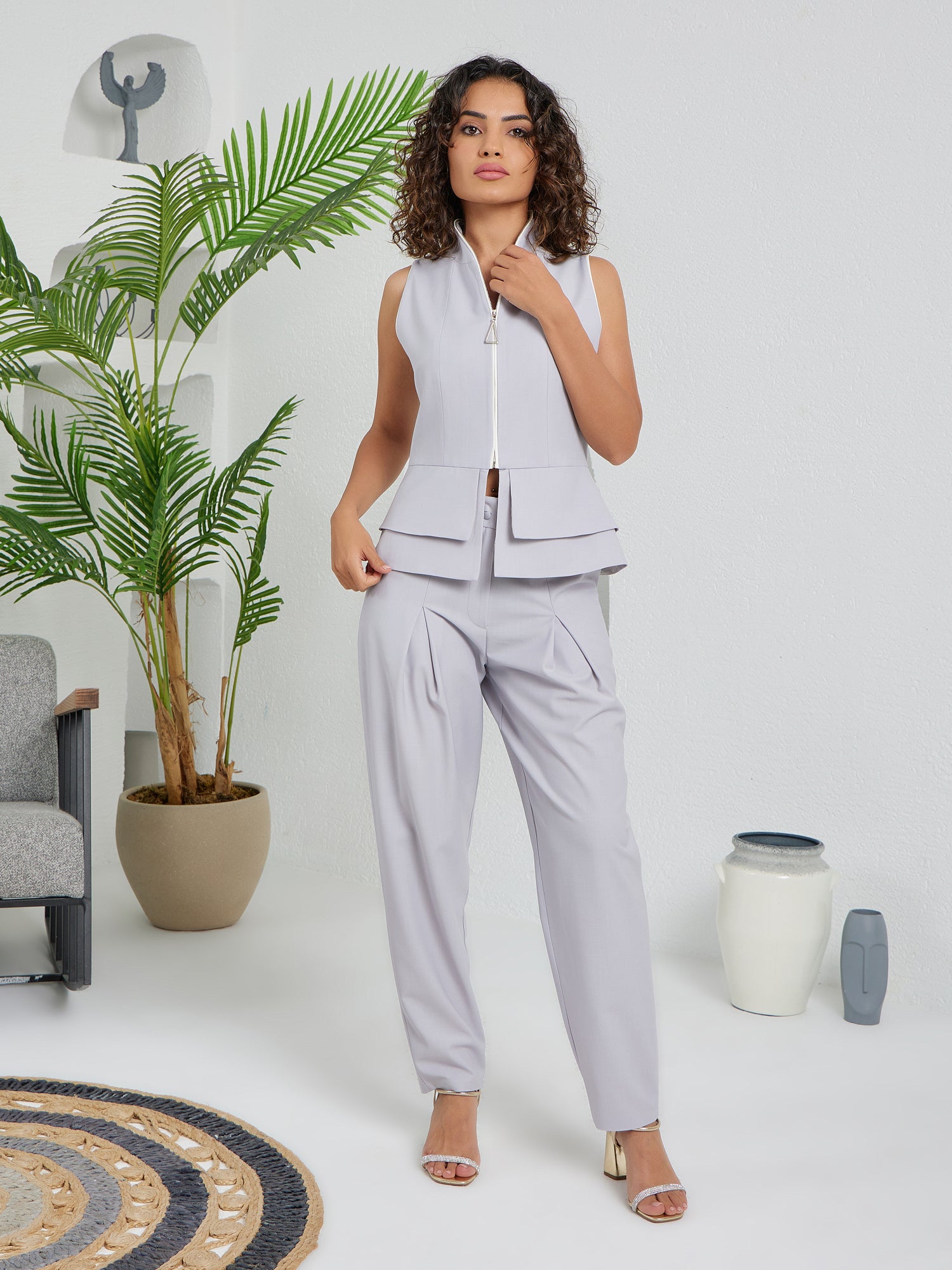 Construct - Vest Suit Light Gray