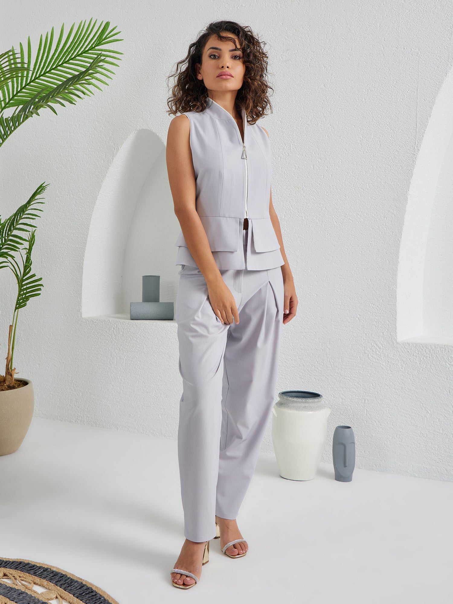 Construct - Vest Suit Light Gray