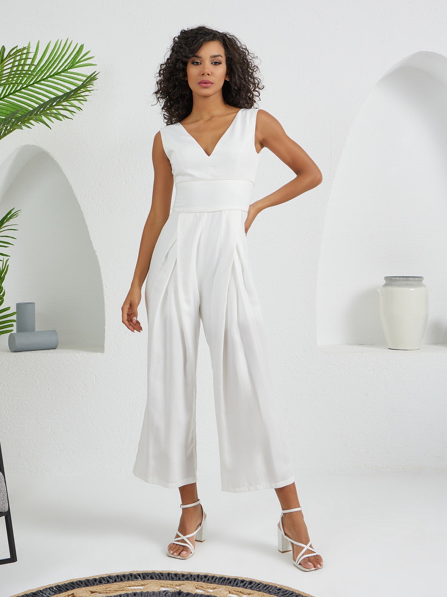 The Arrow Jumpsuit - White