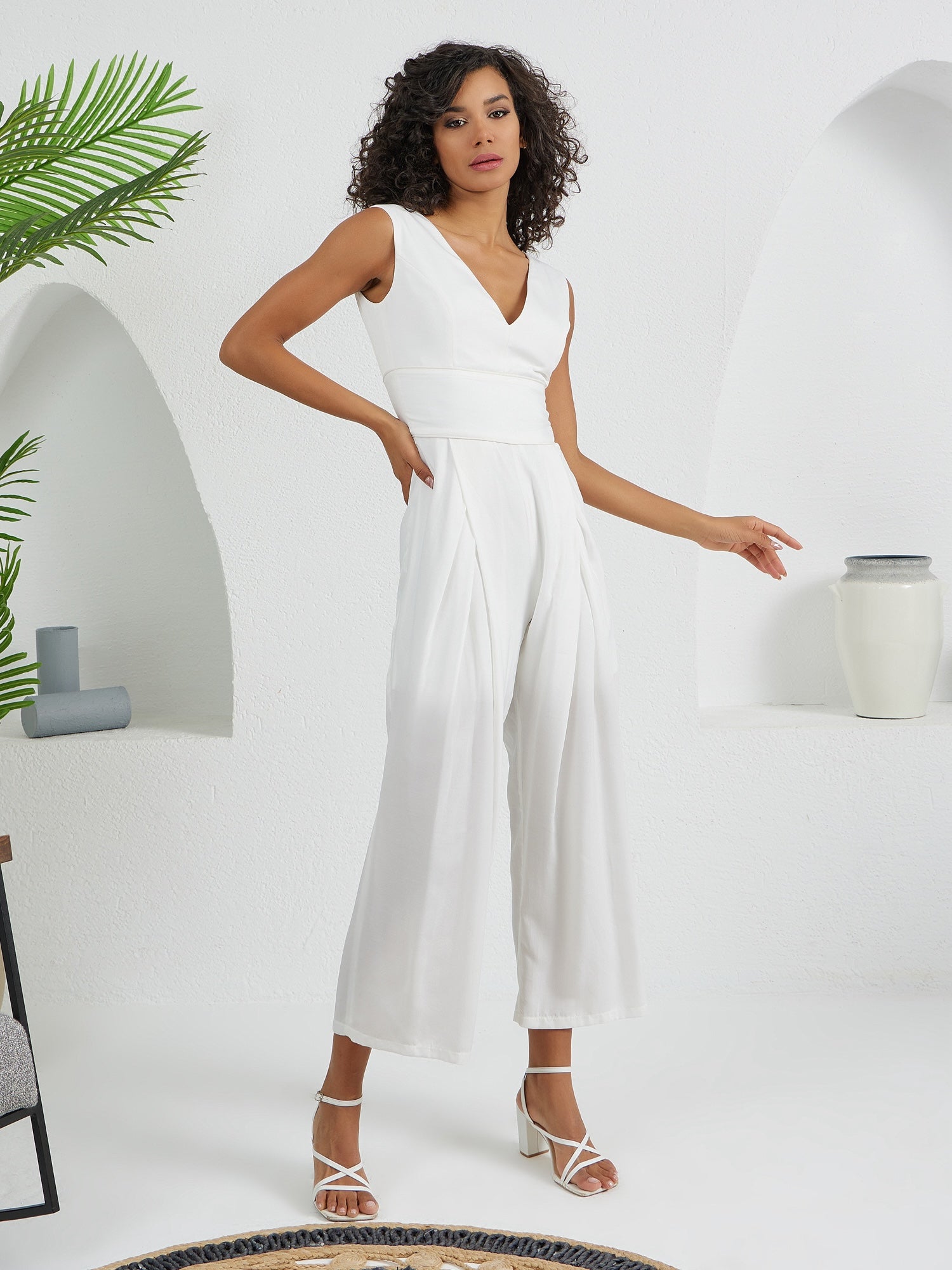 The Arrow Jumpsuit - White