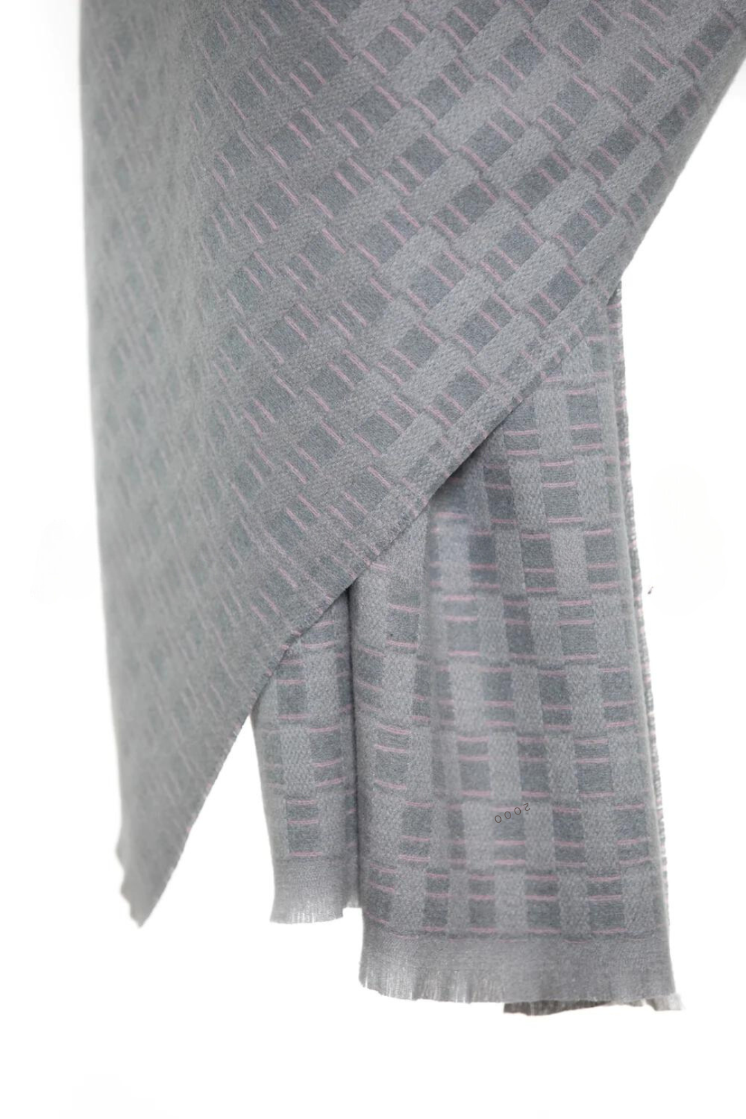 Interline Embroiderd Mo-shmere Shawl - Gray