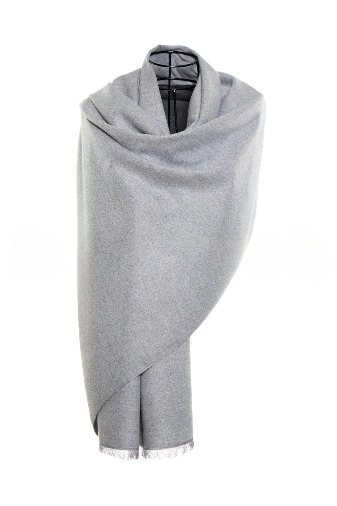 Reversible Mo-shmere Color Block Shawl - Gray | Ash