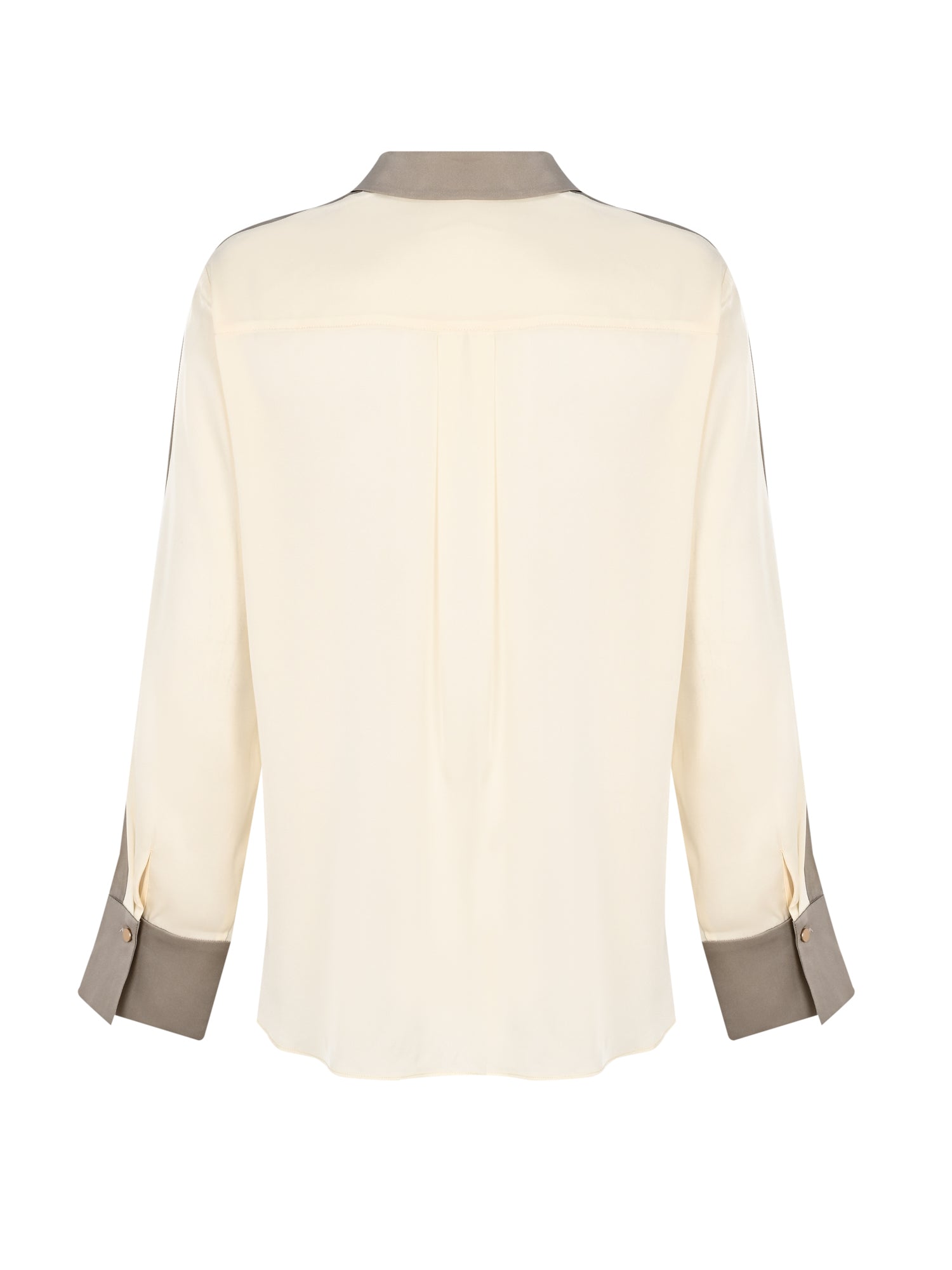 Silk Shirt Sleeves - Cream Line