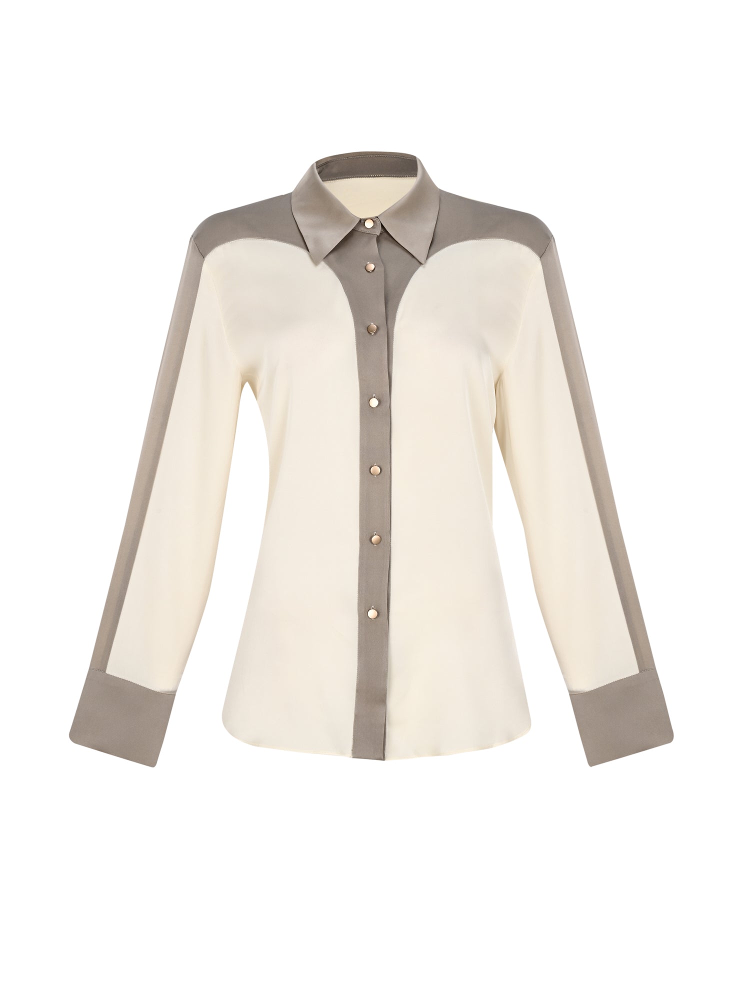 Silk Shirt Sleeves - Cream Line