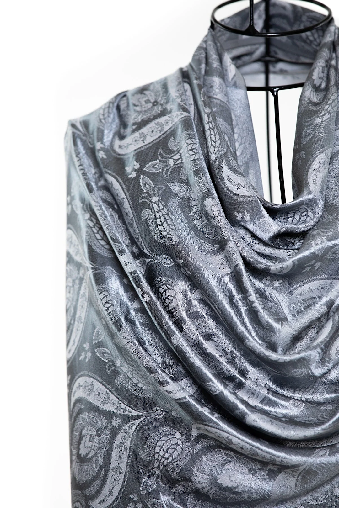 Modal Silk Scarves - Dual Tulip Silver