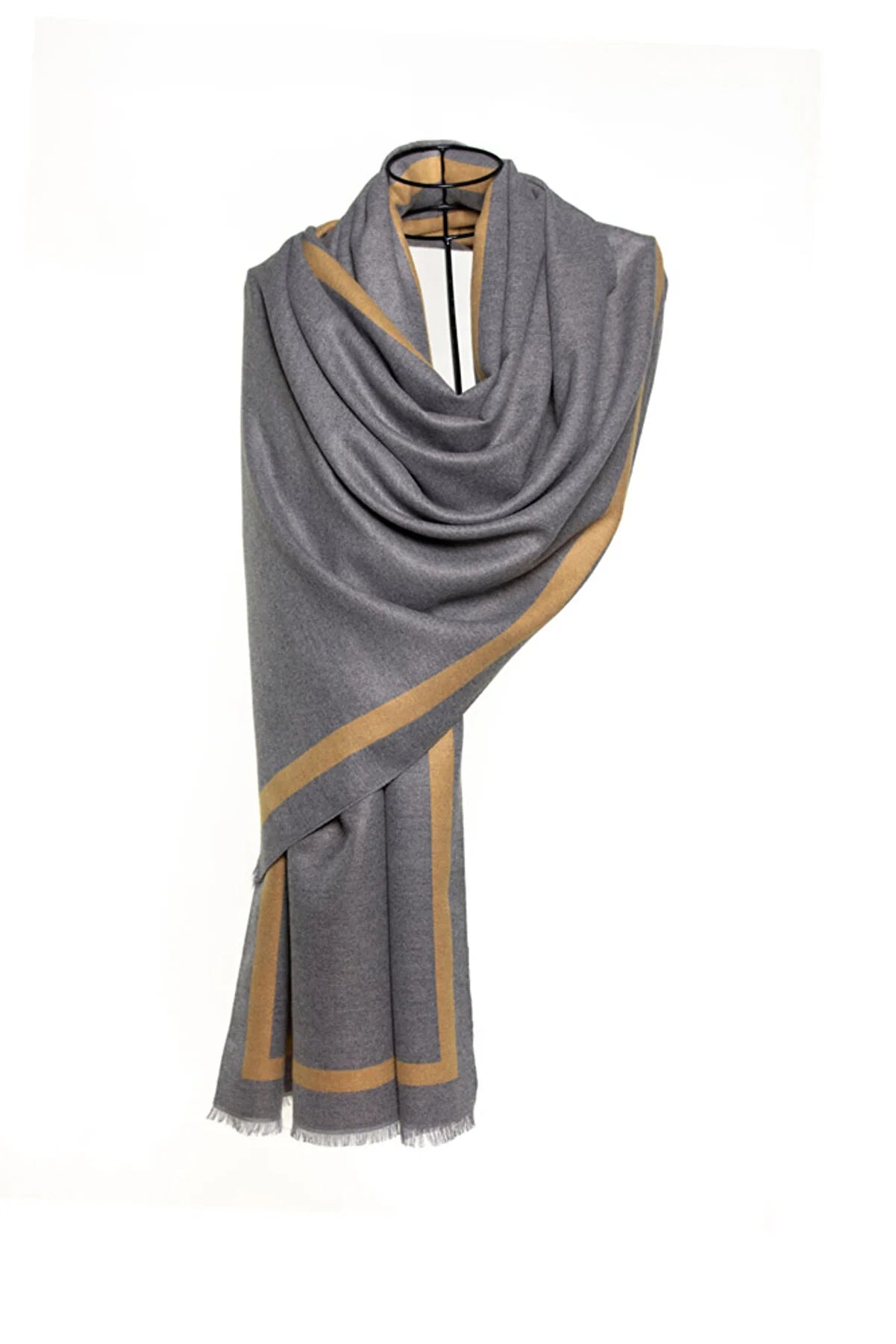 Simply Reversible Mo-shmere Rectangle Scarf - Cumin