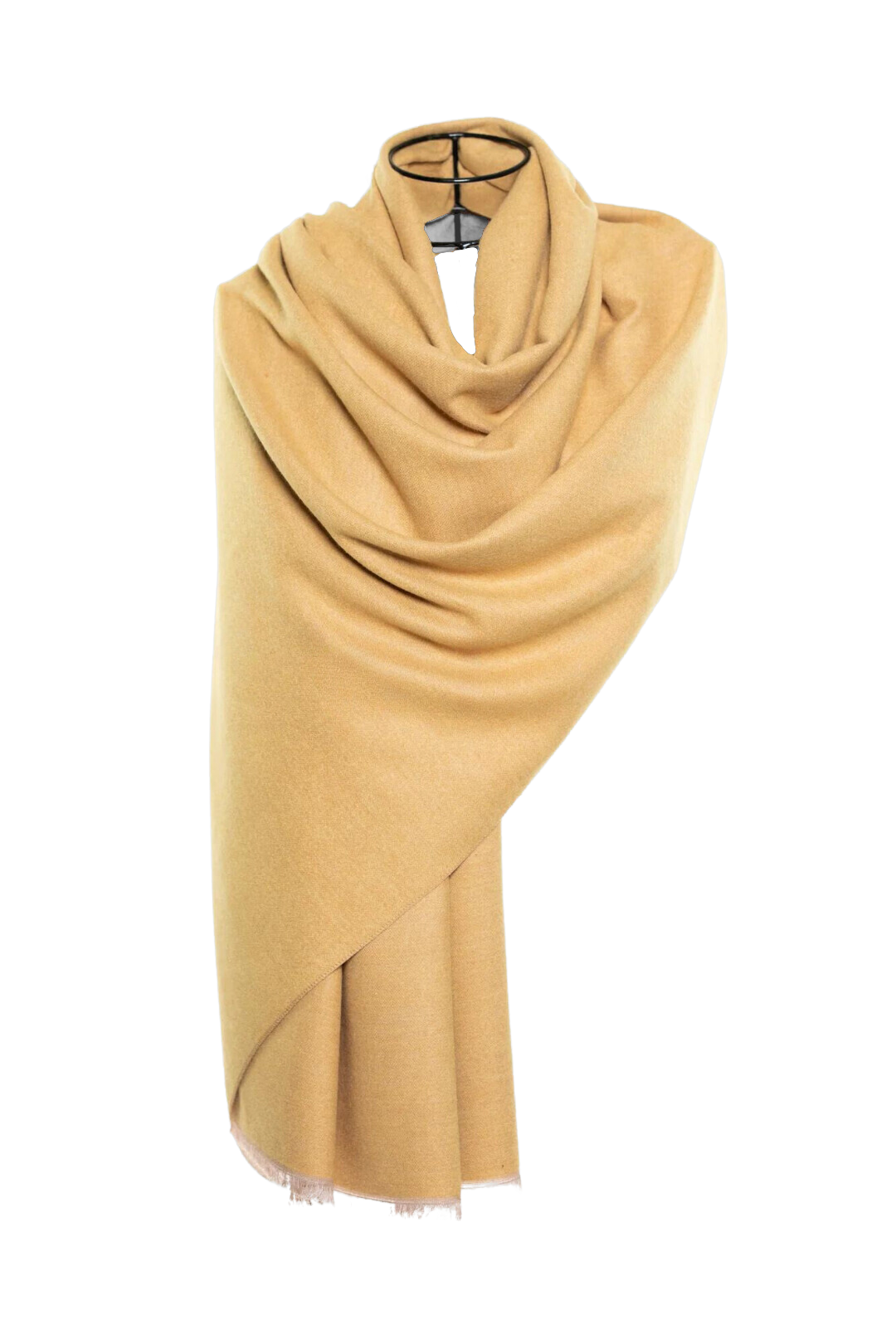 Reversible Mo-shmere Color Block Shawl - Mustard | Light Gray