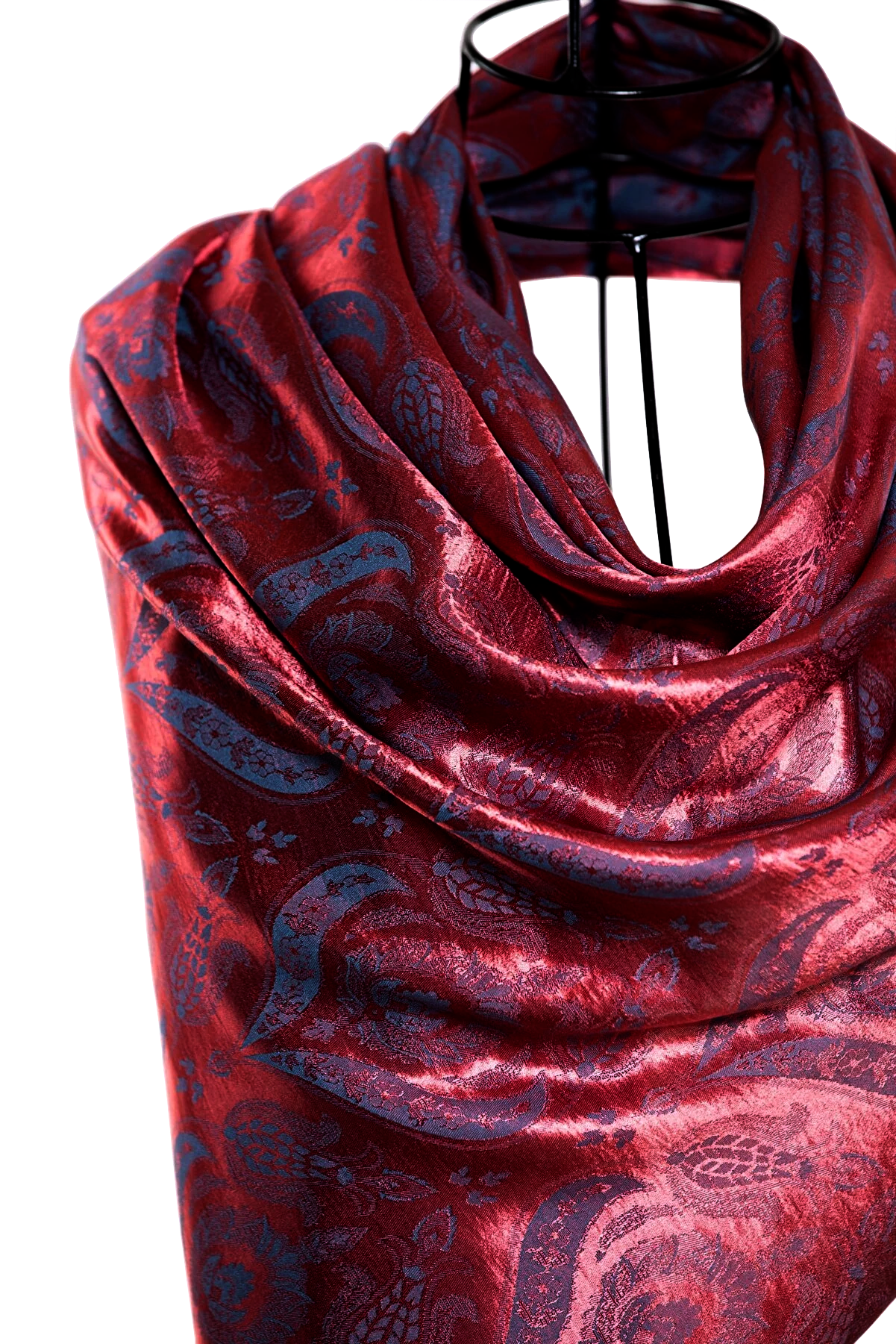 Modal Silk Scarves - Dual Tulip Wine