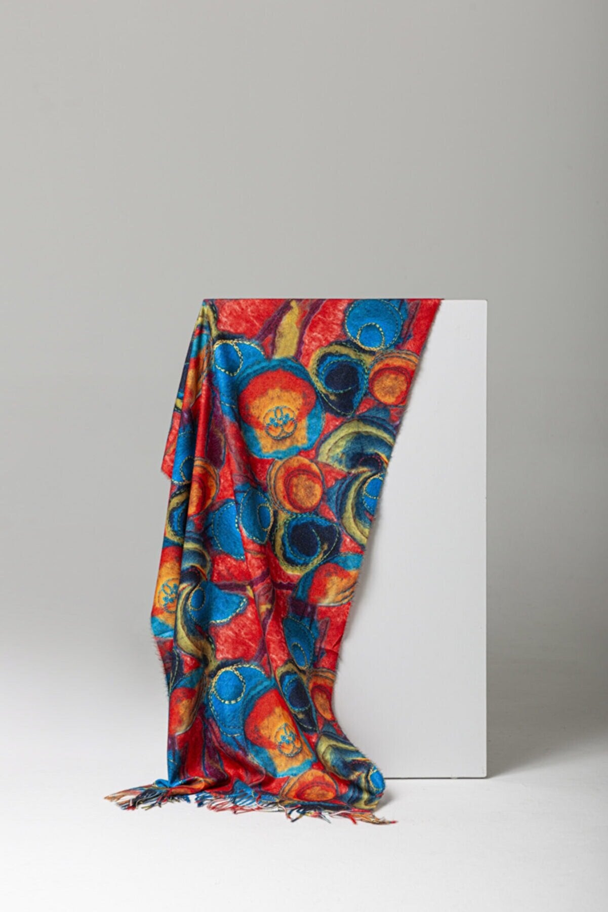 Bubble Color Fun Modal Scarves - Red