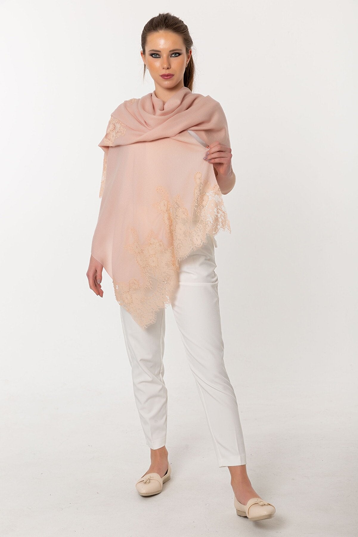 French Lace Cashmere Italian Shawl