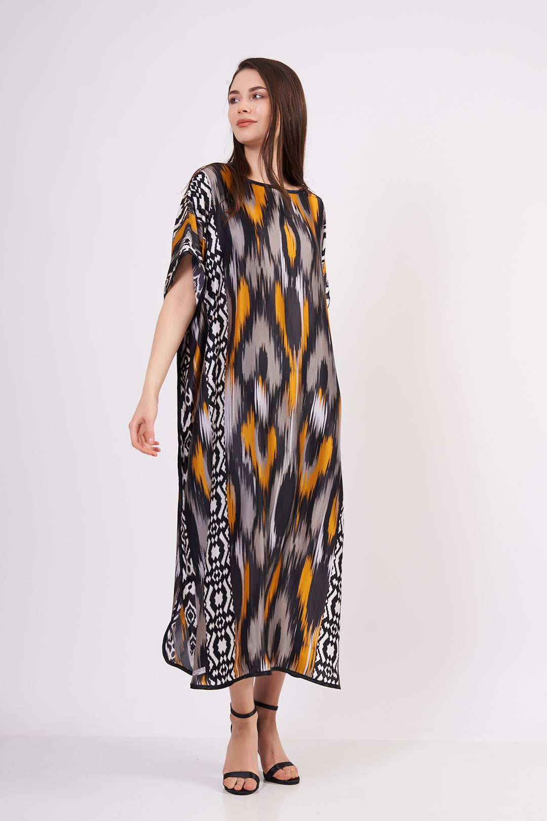 Long Mulberry Pure Silk Dress - IKAT