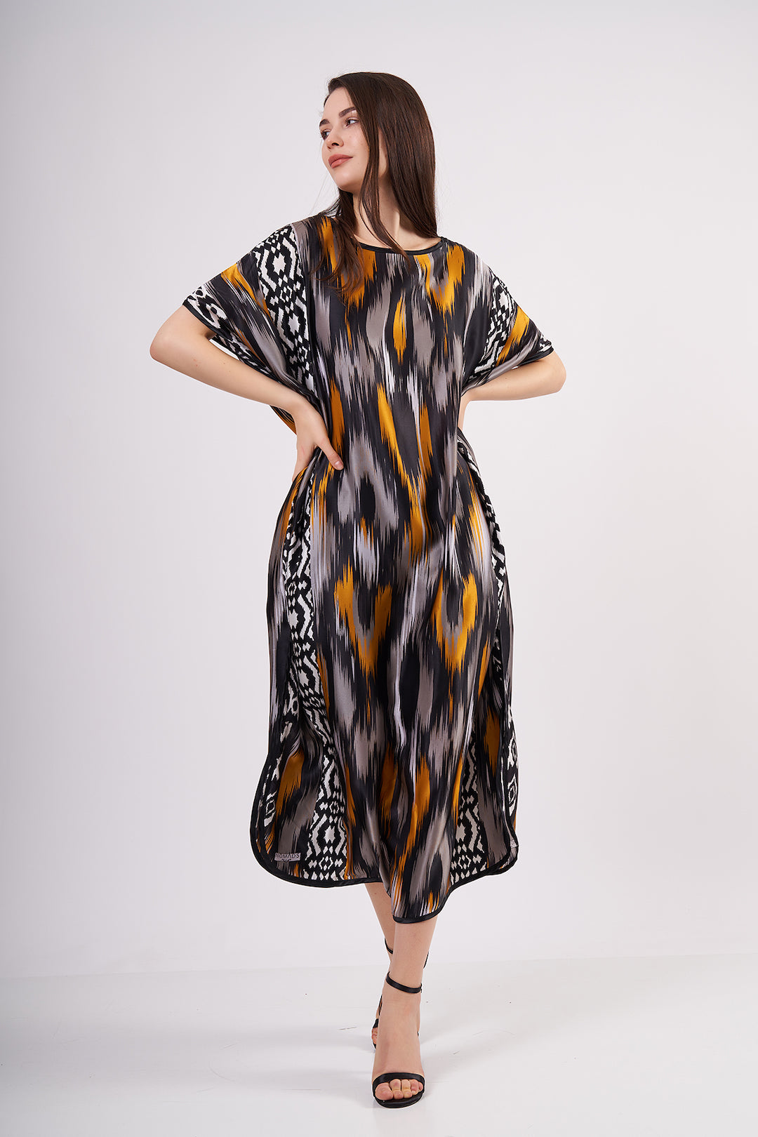 Long Mulberry Pure Silk Dress - IKAT